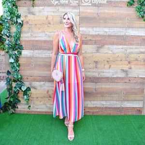 Colorful Striped Maxi- Small